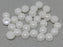 Gepresste Perlen Cabochon 6mm Kristall Silber schimmernd  Tschechisches Glas Farbe_Silver Farbe_ Multicolored