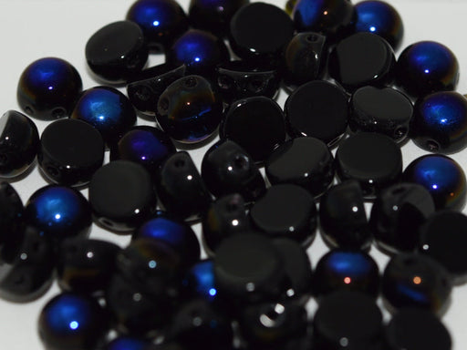 Gepresste Perlen Cabochon 6mm Kristall California Gold Rush Matte Tschechisches Glas Farbe_Gold