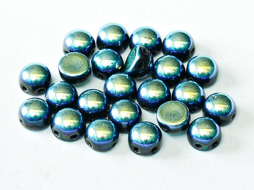 Gepresste Perlen Cabochon 6mm Alabaster Pastel Hellrosa Tschechisches Glas Farbe_Pink