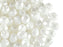 50 St. Fire-Polished Facettiert Perlen Rund 6mm, Böhmische Glas, Pastell Weiß