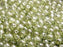 50 St. Runde Gepresste Perlen 6mm, Böhmisches Glas, Kristall Light Grün Luster