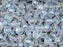 50 St. Runde Gepresste Perlen 6mm, Böhmisches Glas,Kristall AB