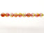 50 St. Runde Perlen 6 mm, Crystal Orange-Gelb Two Tone Luster, Böhmische Glas