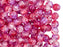 50 St. Runde Perlen 6 mm, Crystal Red Violet Two Tone Luster, Böhmische Glas