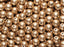 50 St. Runde Gepresste Perlen 6mm, Böhmisches Glas, Kristall Bronze Blass Gold (Aztec Gold)