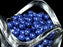 50 St. Runde Perlmuttperlen 6mm, Böhmisches Glas,Pastell Blau