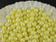 50 St. Runde Perlmuttperlen 6mm, Böhmisches Glas, Baby Gelb Pastell