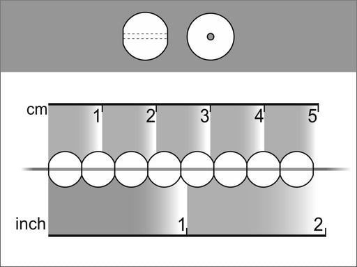 50 St. Runde Gepresste Perlen 6mm, Böhmisches Glas, Jet Travertin