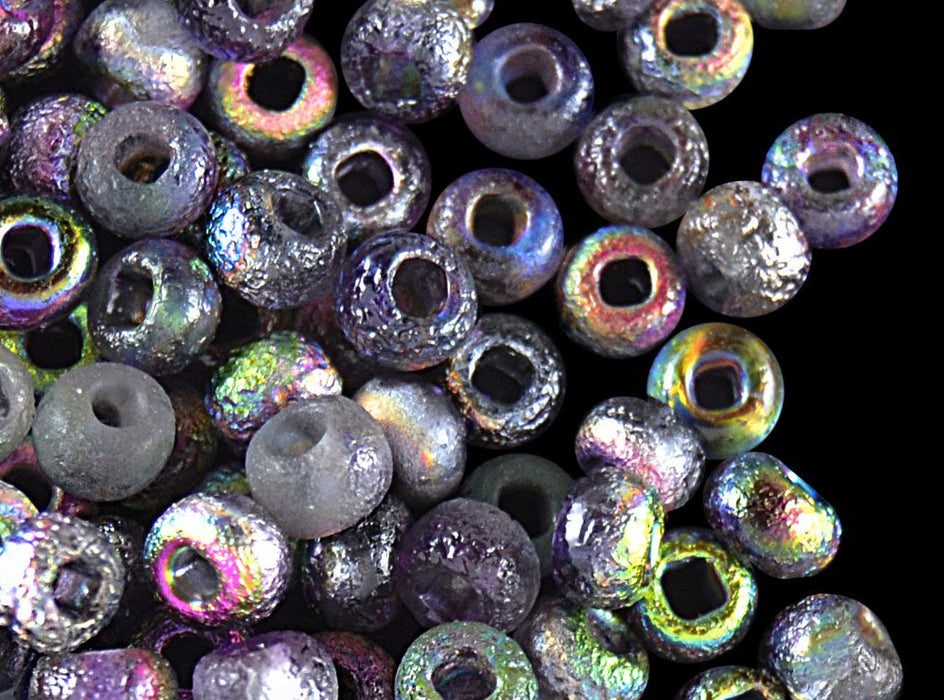 10 g 6/0 Rocailles geätzten Preciosa Ornela, Böhmisches Glas, Kristall geätzt Magic Violett