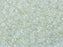 Seed Beads 6/0 geätzt  Kristall geätzt Grün schimmernd  Tschechisches Glas  Farbe_Green