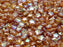50p Sternperlen, 6 mm, Tschechisches Glas, Kristall, Orange schimmernd