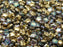 50p Sternperlen, 6 mm, Tschechisches Glas, Kristall, Gold schimmernd