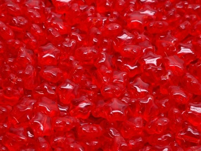 Sternenperlen 6 mm Rubin Tschechisches Glas Farbe_Red