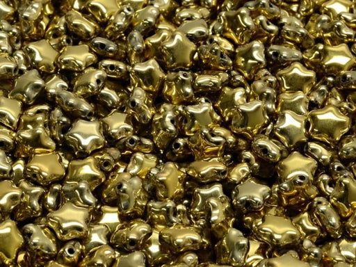 Sternenperlen 6 mm Kristall Bernstein Tschechisches Glas Farbe_Yellow
