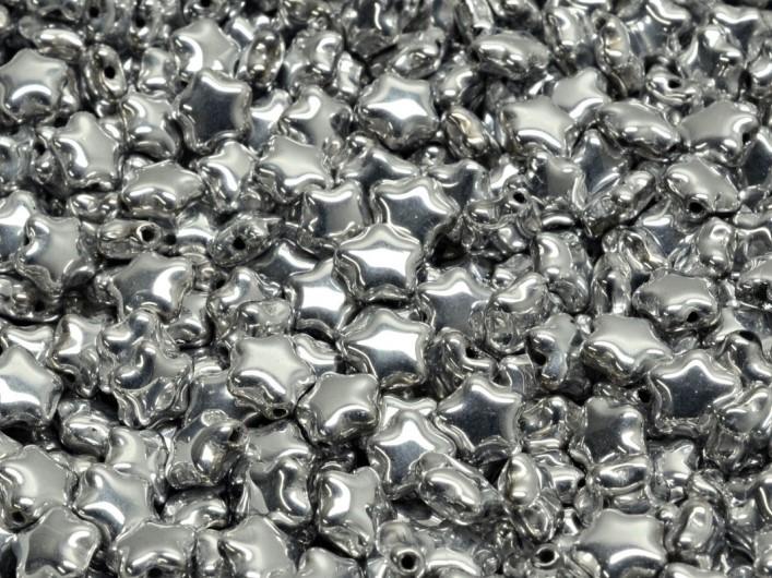 Sternenperlen 6 mm Kristall  Labrador voll Tschechisches Glas Farbe_Silver