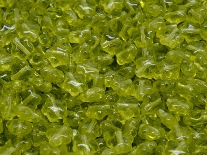 Sternenperlen 6 mm Olivin Transparent  Tschechisches Glas Farbe_Green