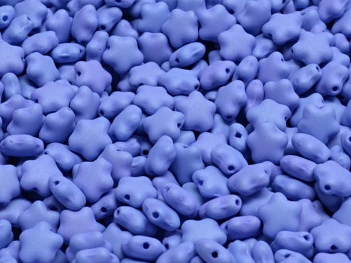 Sternenperlen 6 mm Opak Saphir seidig matt Tschechisches Glas Farbe_Blue