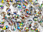 1 St. Fire Polished Glasperlen Set rund 3mm, 4mm, 6mm, 8mm. 3 Farben: Kristall Glasmalerei, Kreideweiß, Kristall AB, Tschechisches Glas