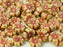 Hibiskusblüten Perlen 7mm Kreideweiß Beige Rot Tschechisches Glas Farbe_Beige Farbe_ Red