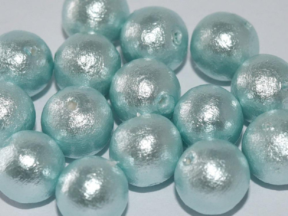Cotton Peals 8 mm Aqua Japanische Glasperlen Miyuki Blue