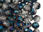 25 St. Fire Polished facettierte Glasperlen Rund 8mm, Kristall, blau leuchtend, Tschechisches Glas