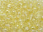 25 St. Runde Gepresste Perlen 8mm, Böhmisches Glas, Kristall Gelb Lustre
