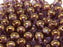 25 St. Runde Gepresste Perlen 8mm, Böhmisches Glas, Kristall Violett Terrakota