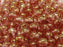 25 St. Runde Gepresste Perlen 8mm, Böhmisches Glas, Kristall Rot Terrakota