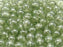 25 St. Runde Gepresste Perlen 8mm, Böhmisches Glas, Kristall Grün Terrakota