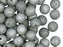 25 pcs Runde Perlen 8 mm, Jet Black Labrador voll geätzt, Tschechisches Glas (Round Beads)