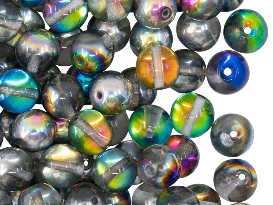 Runde Perlen 8 mm Kristall Glasmalerei Tschechisches Glas  Farbe_Multicolored