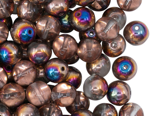 Runde Perlen 8 mm Kristall Sliperit Tschechisches Glas  Farbe_Multicolored