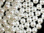 30 St. Runde Perlmutt Perlen 8mm, Böhmisches Glas,Weiße Perle