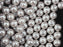 30 St. Runde Perlmutt Perlen 8mm, Böhmisches Glas, Dunkle Platin-Perle