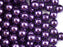 30 St. Runde Perlmutt Perlen 8mm, Böhmisches Glas, Violett