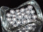 30 St. Runde Perlmutt Perlen 8mm, Böhmisches Glas, Graue Perle