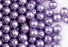 30 St. Runde Perlmutt Perlen 8mm, Böhmisches Glas, Lila Matte