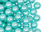 30 St. Runde Perlmutt Perlen 8mm, Böhmisches Glas, Jade Grün Matte