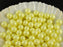 30 St. Runde Perlmutt Perlen 8mm, Böhmisches Glas, Baby Gelb Pastell