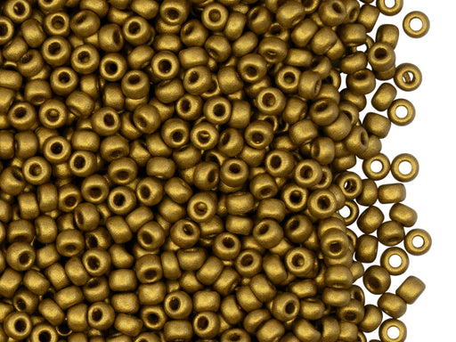 20 g 8/0 Rocailles Preciosa Ornela, Olive Gold, Tschechisches Glas