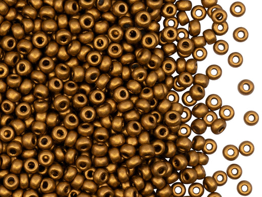 20 g 8/0 Rocailles Preciosa Ornela, Messing Gold, Tschechisches Glas