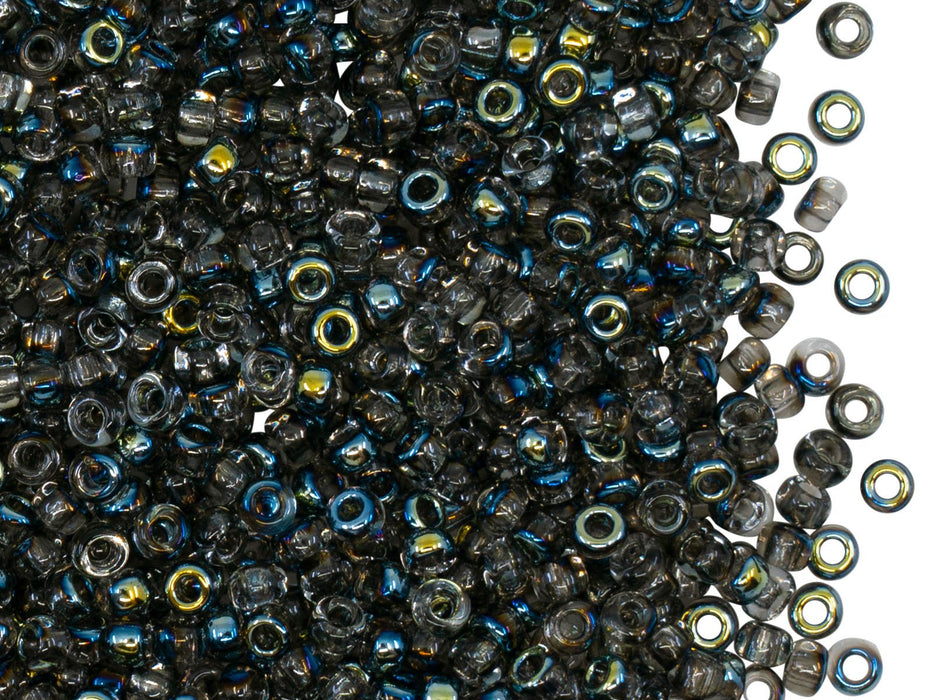 Rocailles 8/0 Kristall AB Schwarz Tschechisches Glas  Farbe_Multicolored