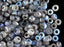 10 g 8/0 Geätzte Seed Beads Preciosa Ornela, Kristall geätzt, Graphit schimmernd, Tschechisches Glas