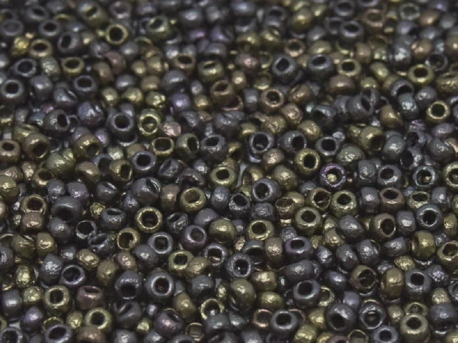 Seed Beads 8/0 geätzt  geätzt Zink irisierend Tschechisches Glas  Farbe_Grey Farbe_ Multicolored