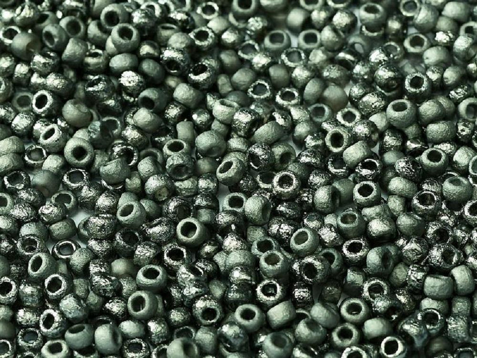 Seed Beads 8/0 geätzt  Kristall geätzt Chrom voll Tschechisches Glas  Farbe_Grey