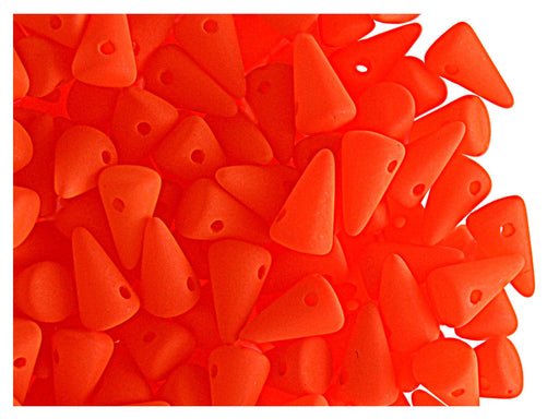 20 St. Spike Kleine NEON Perlen 5x8mm, Böhmische Glas, Orange