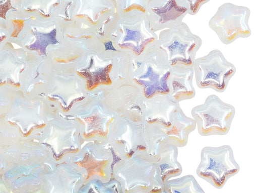 Sternenperlen 8 mm Kristall voll AB Tschechisches Glas Multicolored