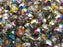 1 St. Fire Polished Glasperlen Set rund  4mm, 6mm, 8mm. 3 Farben: Kristall Glasmalerei, Jet Schwarz, Kreideweiß, Tschechisches Glas