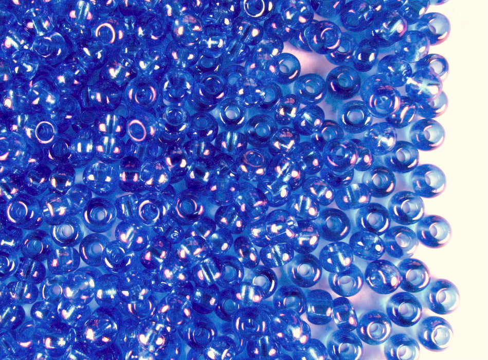20 g 8/0 Rocailles Preciosa Ornela, Hellblau Transparent schimmernd, Tschechisches Glas