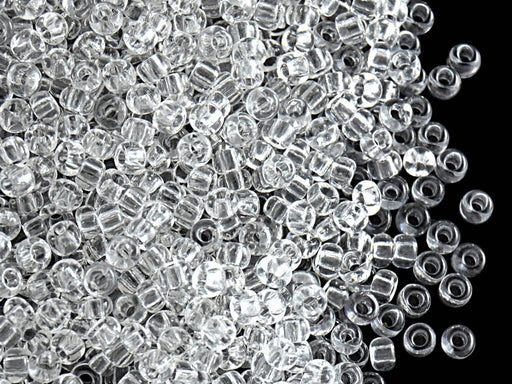 20 g 9/0 Rocailles Preciosa Ornela, Kristall Transparent, Tschechisches Glas